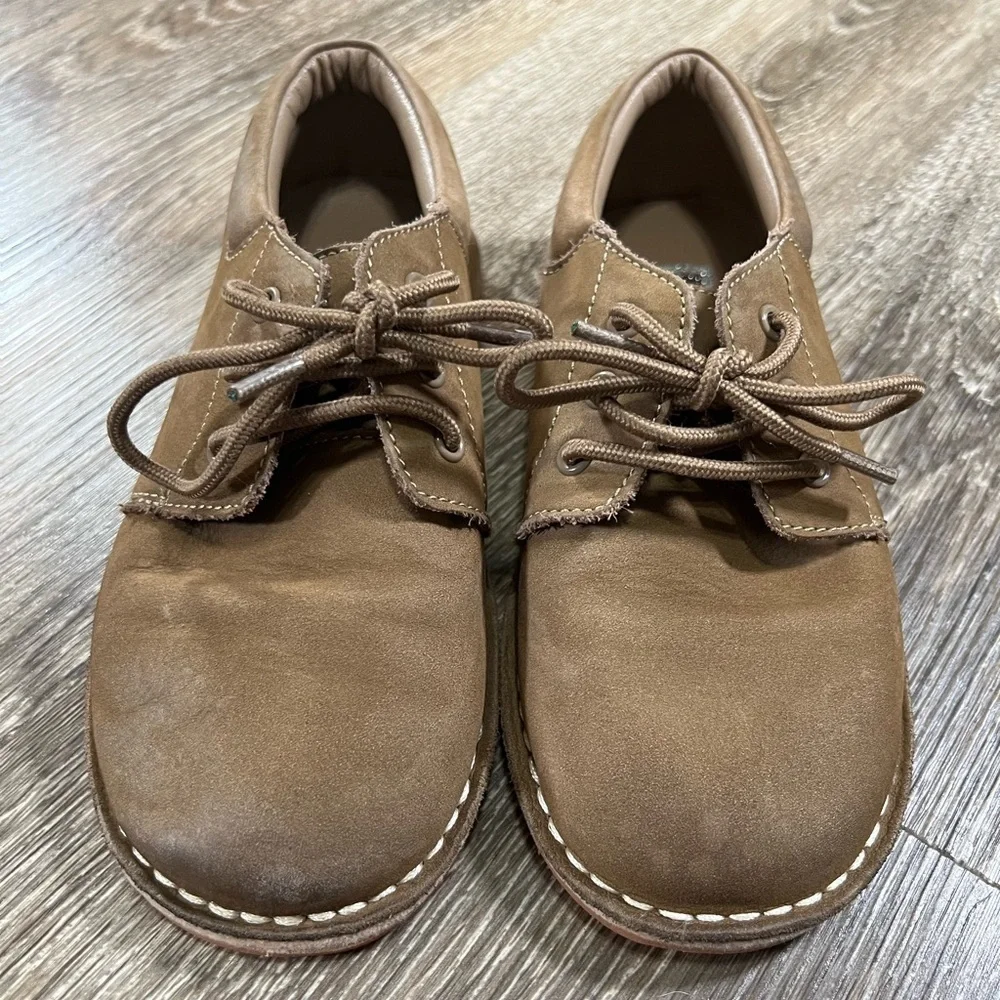 L'Amour Brown Leather children's shoes‎ sz:1